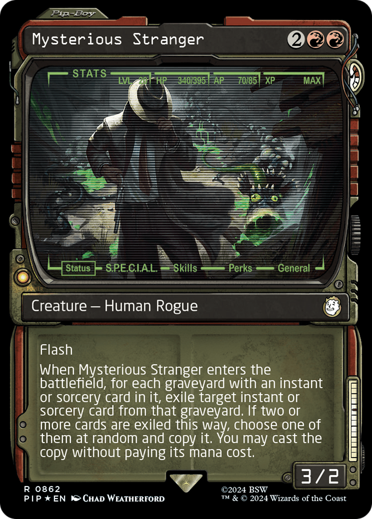 Image of Mysterious Stranger (Showcase) (Surge Foil) (PIP-862) - Fallout: (Showcase) Foil
