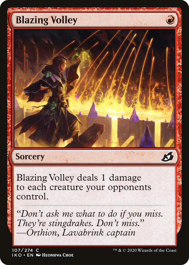 Image of Blazing Volley (IKO-107) - Ikoria: Lair of Behemoths
