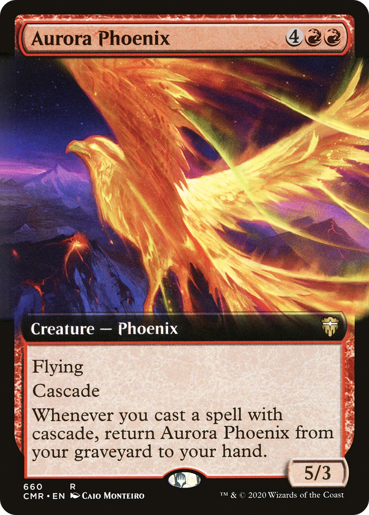 Image of Aurora Phoenix (Extended Art) (CMR-660) - Commander Legends: (Extended Art) Foil