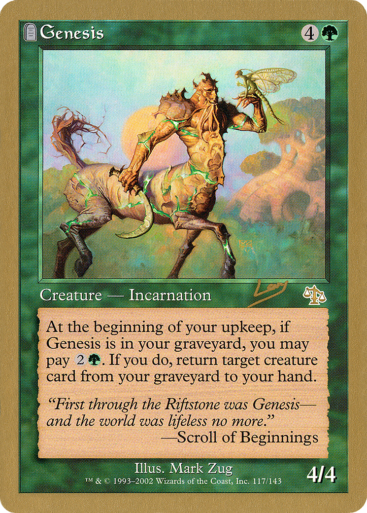 Image of Genesis - 2002 Raphael Levy (JUD) (WCD-) - World Championship Decks 2002: (tombstone)