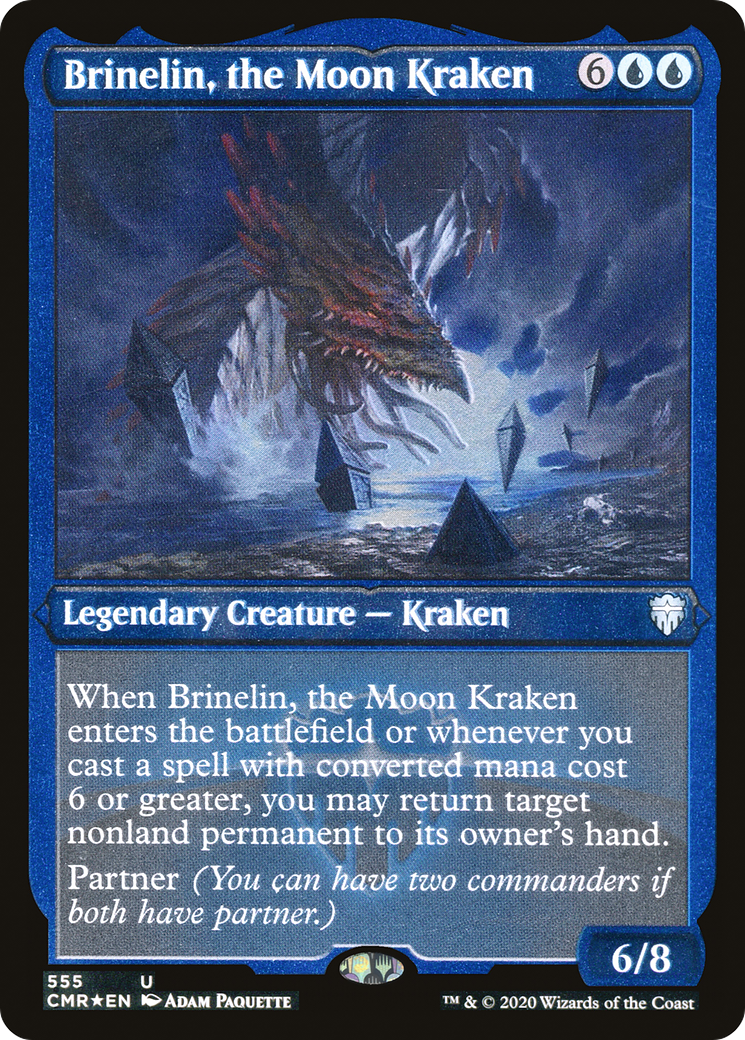 Image of Brinelin, the Moon Kraken (Foil Etched) (CMR-555) - Commander Legends Foil