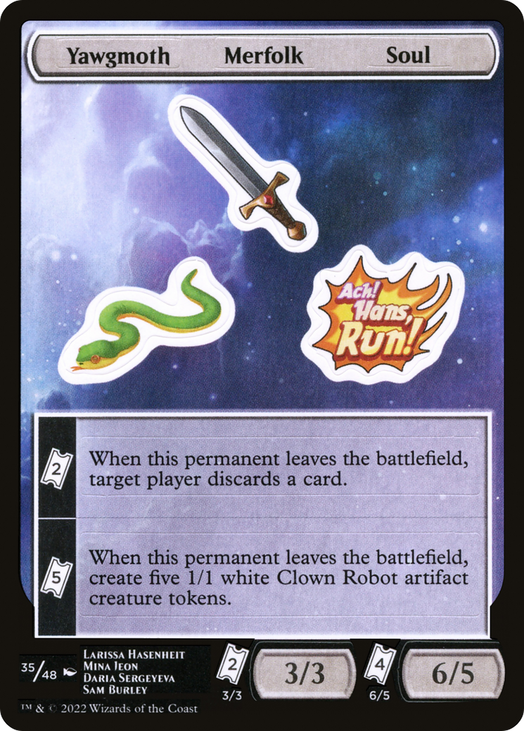 Image of Yawgmoth Merfolk Soul (UNF-035) - Unfinity Sticker Sheets