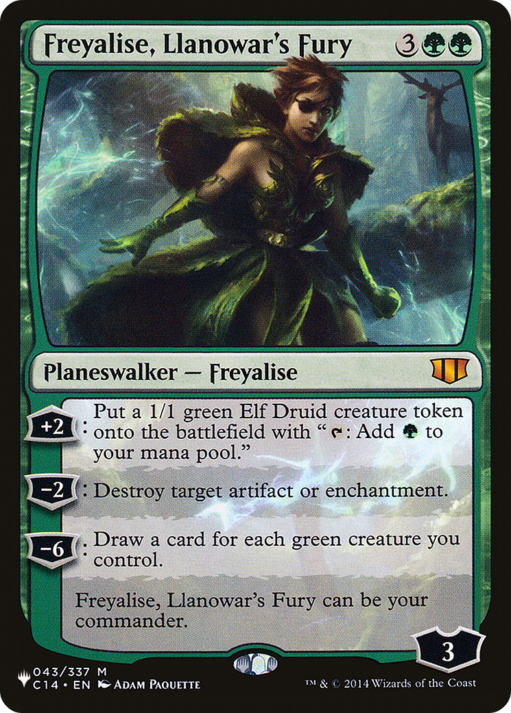 Image of Freyalise, Llanowar's Fury (LIST-C14-43) - The List