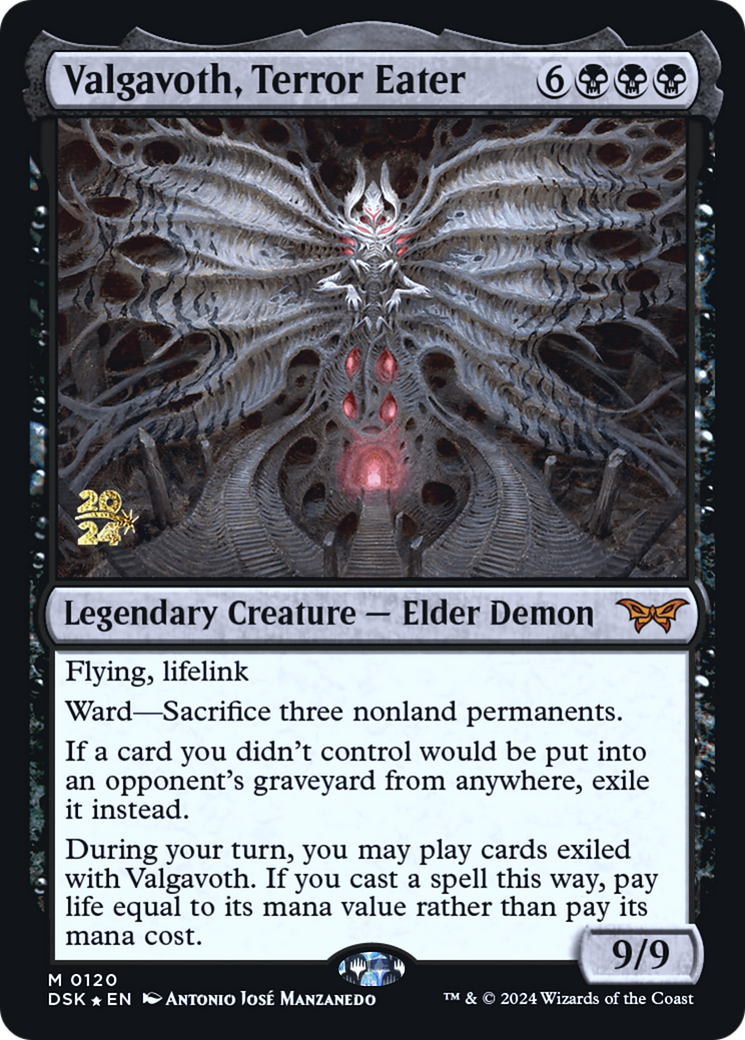 Image of Valgavoth, Terror Eater (PRE-120) - Duskmourn: House of Horror Promos Foil