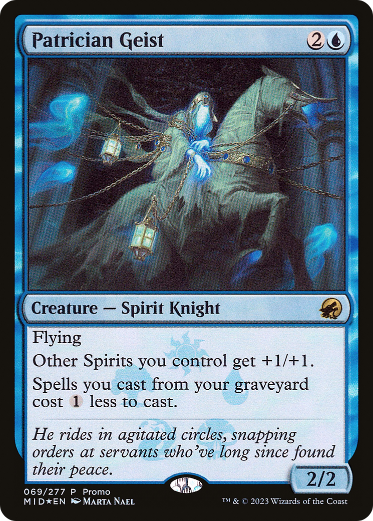 Image of Patrician Geist (MEDIA-69★) - Innistrad: Midnight Hunt Promos Foil