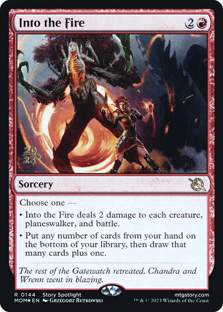 Image of Into the Fire (PRE-144) - March of the Machine Promos Foil