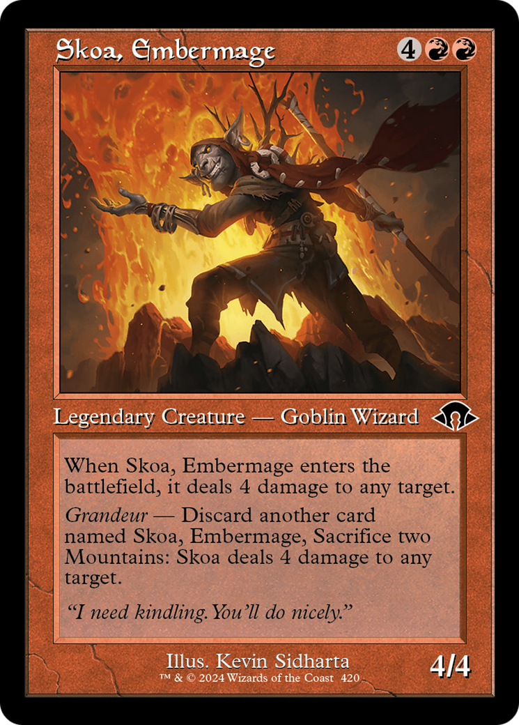 Image of Skoa, Embermage (Retro Frame) (MH3-420) - Modern Horizons 3 Foil