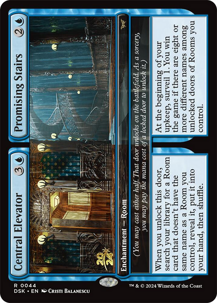 Image of Central Elevator // Promising Stairs (PRE-044) - Duskmourn: House of Horror Promos Foil