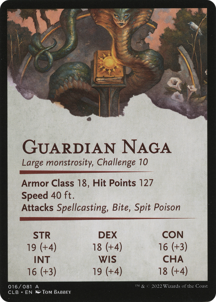 Image of Guardian Naga // Guardian Naga (ACLB-016) - Battle for Baldur's Gate Art Series (Borderless) Foil