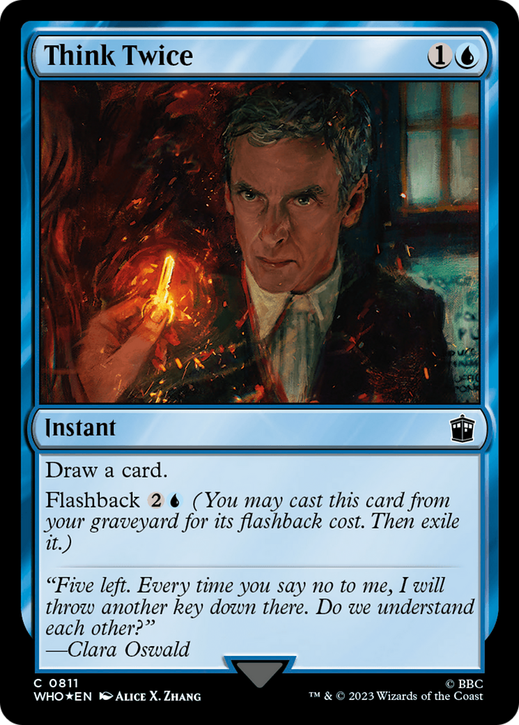 Image of Think Twice (Surge Foil) (WHO-811) - Doctor Who Foil
