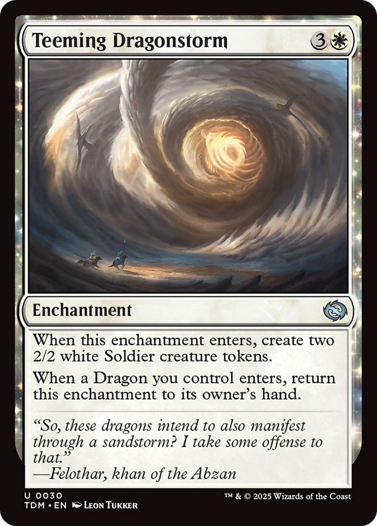 Image of Teeming Dragonstorm (TDM-030) - Tarkir: Dragonstorm: (enchantment)