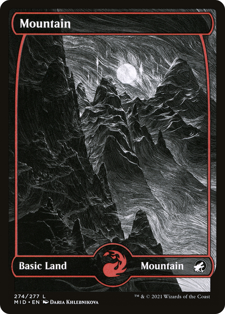 Image of Mountain (274) (MID-274) - Innistrad: Midnight Hunt: (Full Art, Showcase)