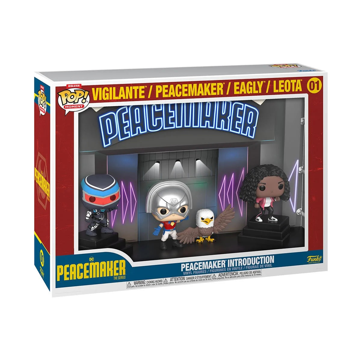 Image of Peacemaker Introduction Vigilante Peacemaker Eagly Leota Deluxe Funko Pop! Vinyl Moment #01