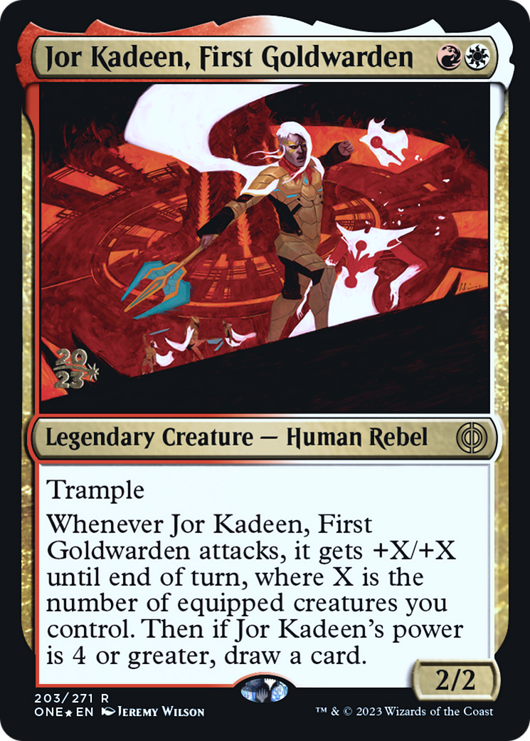 Image of Jor Kadeen, First Goldwarden (PRE-203) - Phyrexia: All Will Be One Promos Foil