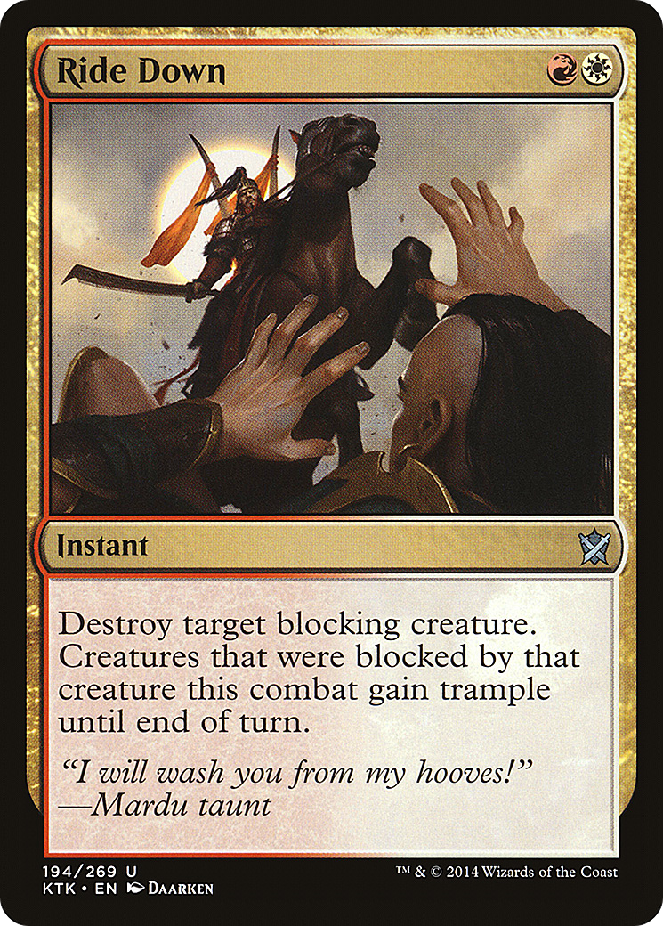 Image of Ride Down (KTK-194) - Khans of Tarkir Foil