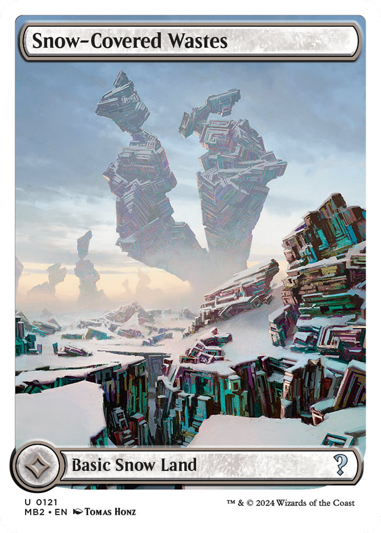 Image of Snow-Covered Wastes (White Border) (MB2-121) - Mystery Booster 2: (snow)
