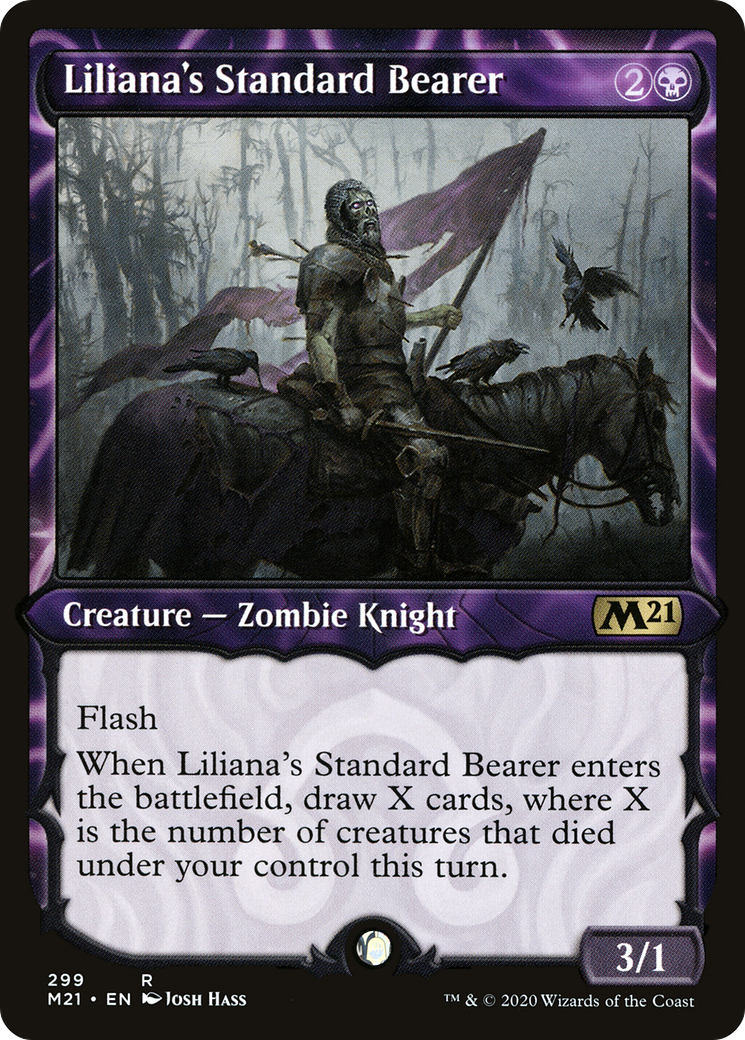 Image of Liliana's Standard Bearer (Showcase) (M21-299) - Core Set 2021: (Showcase) Foil
