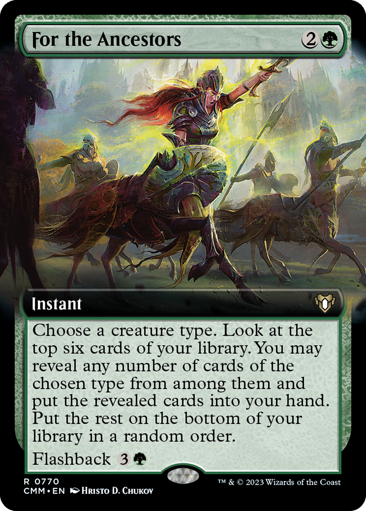 Image of For the Ancestors (Extended Art) (CMM-770) - Commander Masters: (Extended Art) Foil