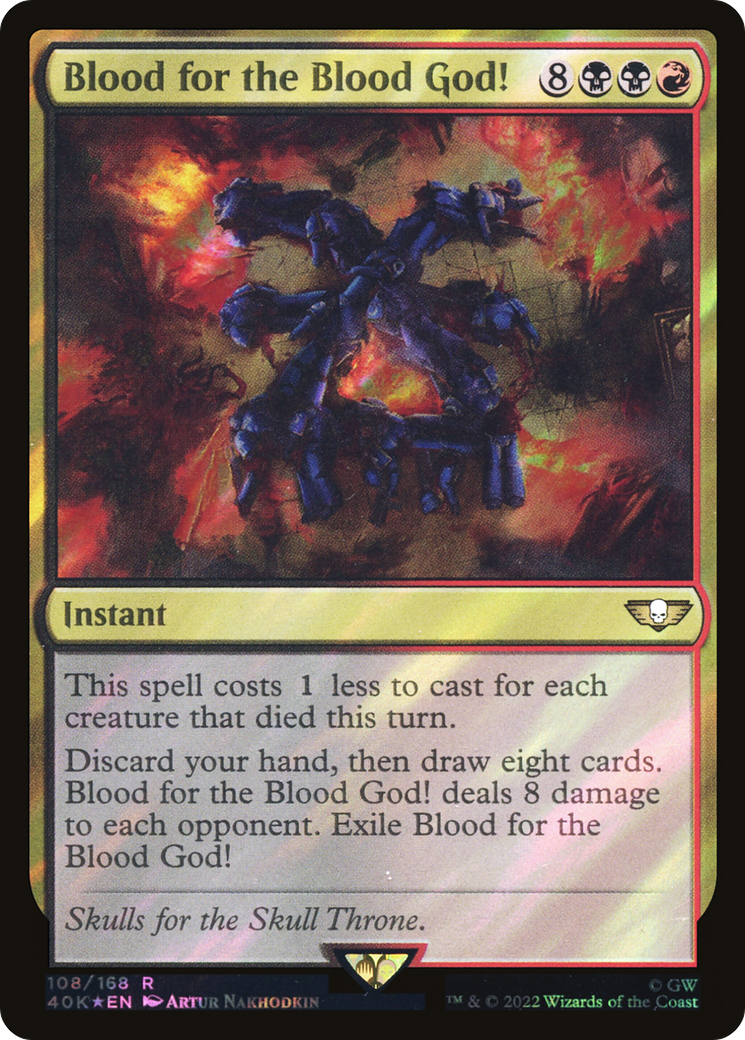 Image of Blood for the Blood God! (Surge Foil) (40K-108) - Warhammer 40,000 Commander Foil