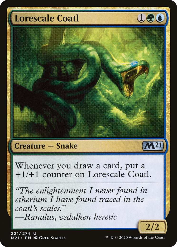 Image of Lorescale Coatl (M21-221) - Core Set 2021 Foil