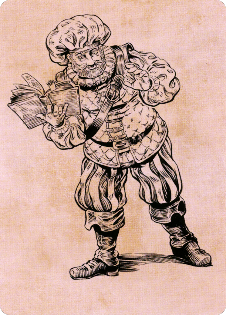 Image of Volo, Itinerant Scholar // Volo, Itinerant Scholar (ACLB-048) - Battle for Baldur's Gate Art Series (Borderless)
