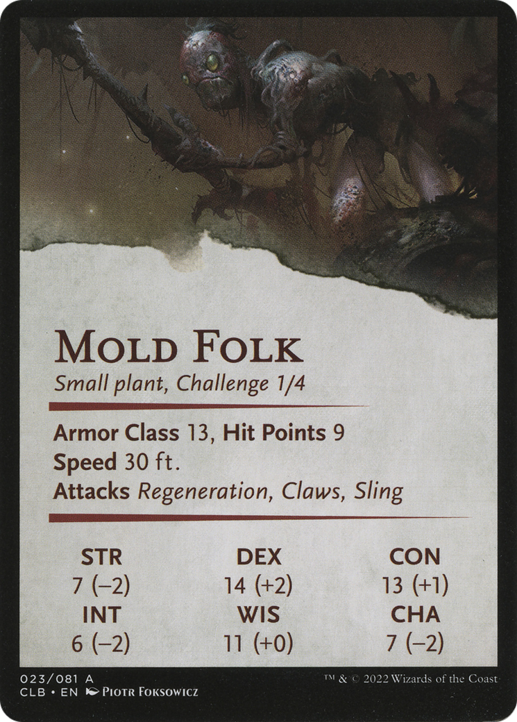 Image of Mold Folk // Mold Folk (ACLB-023) - Battle for Baldur's Gate Art Series (Borderless) Foil