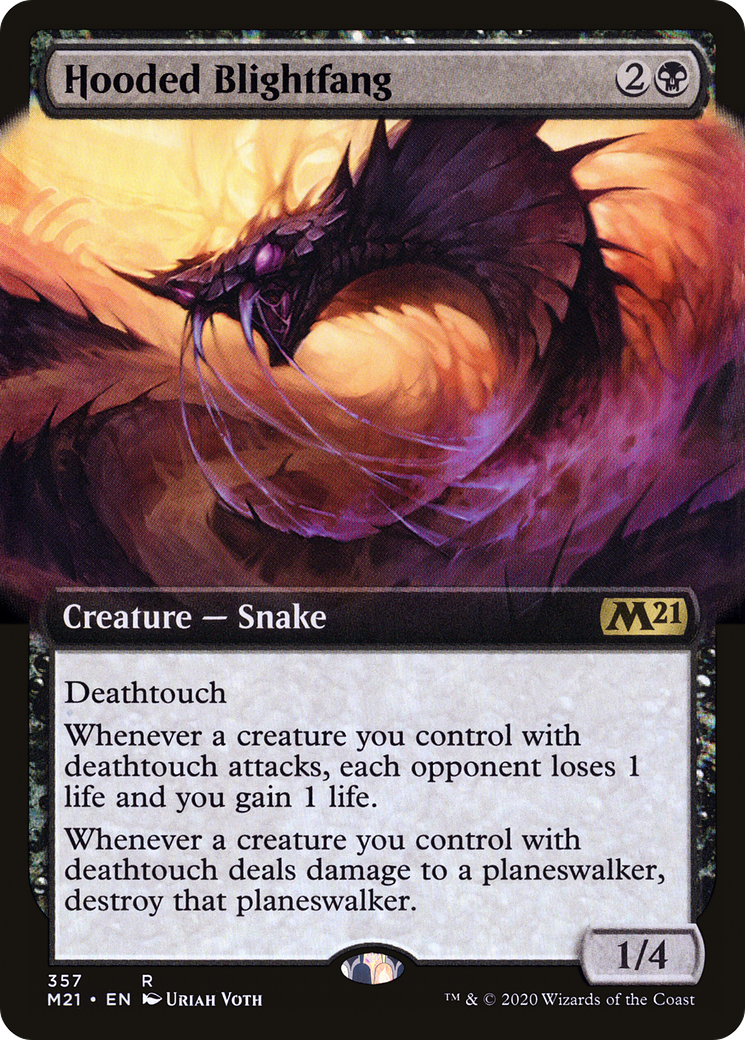 Image of Hooded Blightfang (Extended Art) (M21-357) - Core Set 2021: (Extended Art) Foil