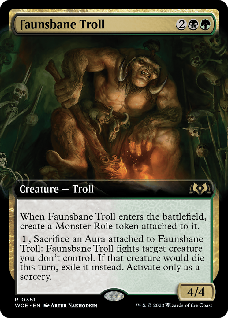 Image of Faunsbane Troll (Extended Art) (WOE-361) - Wilds of Eldraine: (Extended Art) Foil