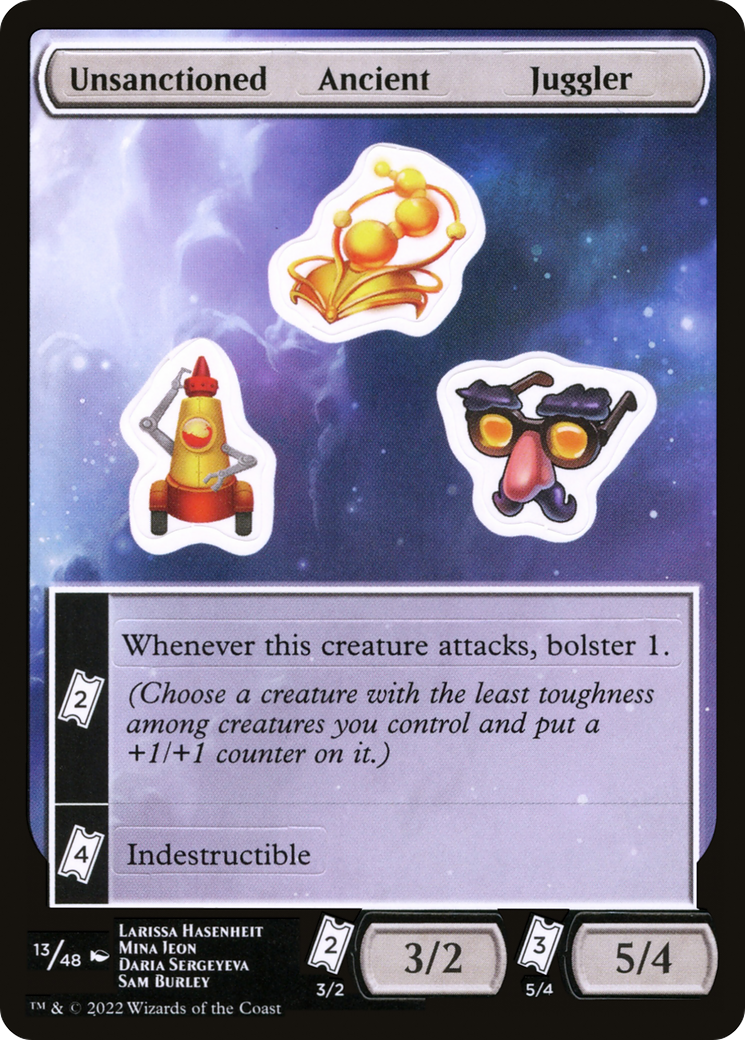 Image of Unsanctioned Ancient Juggler (UNF-013) - Unfinity Sticker Sheets
