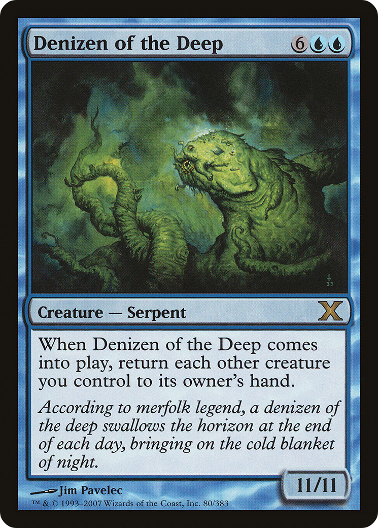 Image of Denizen of the Deep (10E-080) - Tenth Edition Foil