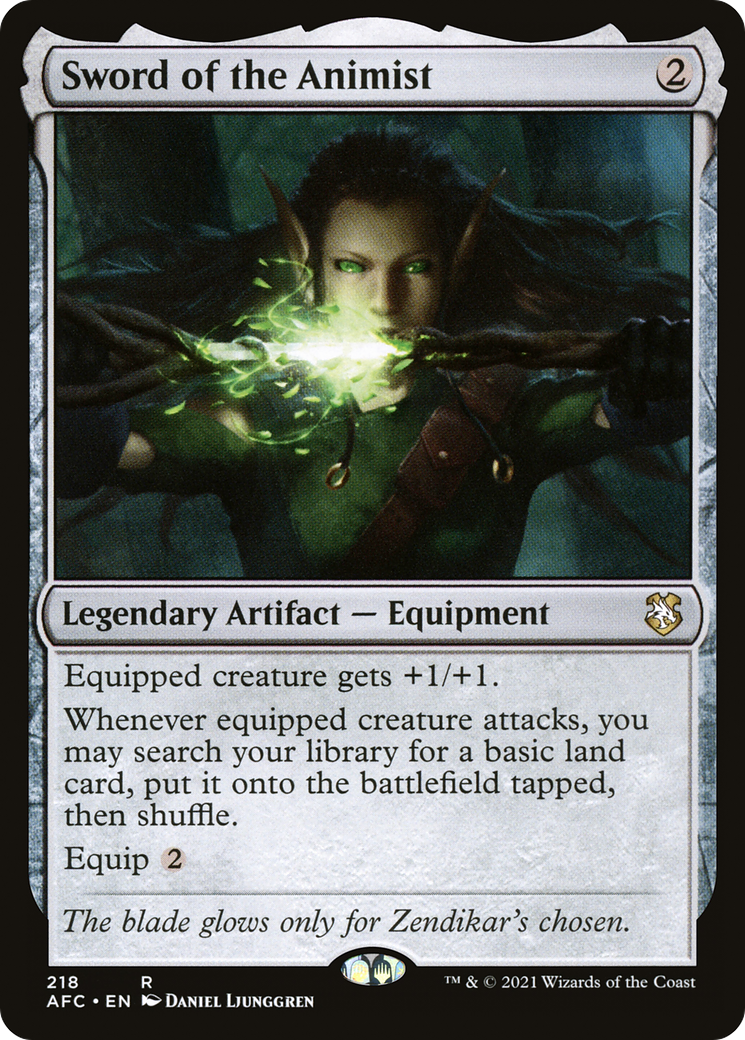 Image of Sword of the Animist (AFC-218) - Forgotten Realms Commander