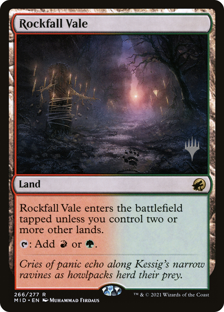 Image of Rockfall Vale (PPMID-266) - Innistrad: Midnight Hunt Promos Foil