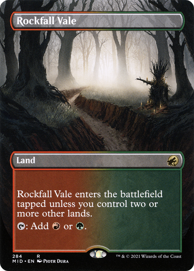 Image of Rockfall Vale (Borderless) (MID-284) - Innistrad: Midnight Hunt (Borderless)