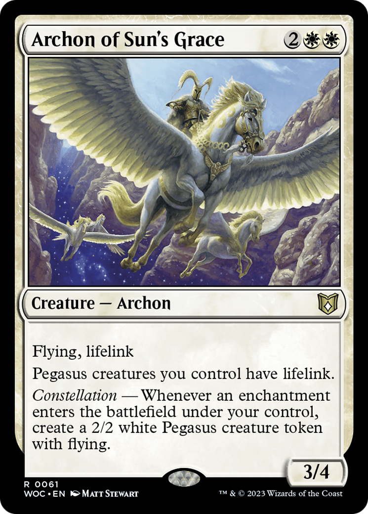 Image of Archon of Sun's Grace (WOC-061) - Wilds of Eldraine Commander
