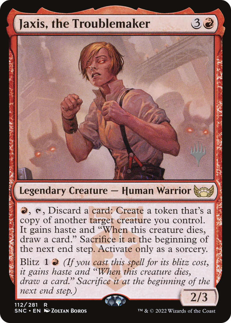 Image of Jaxis, the Troublemaker (PPSNC-112) - Streets of New Capenna Promos