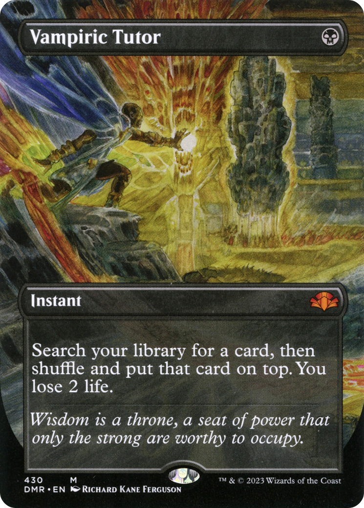 Image of Vampiric Tutor (Borderless) (DMR-430) - Dominaria Remastered (Borderless)