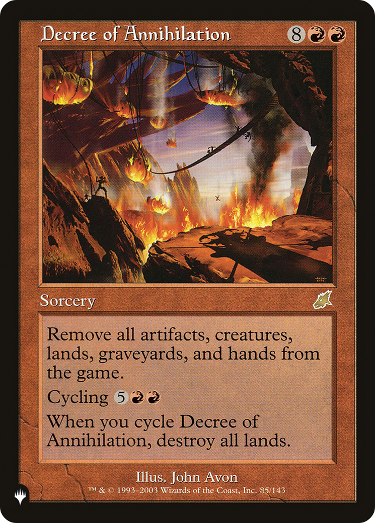Image of Decree of Annihilation (LIST-85/143) - The List