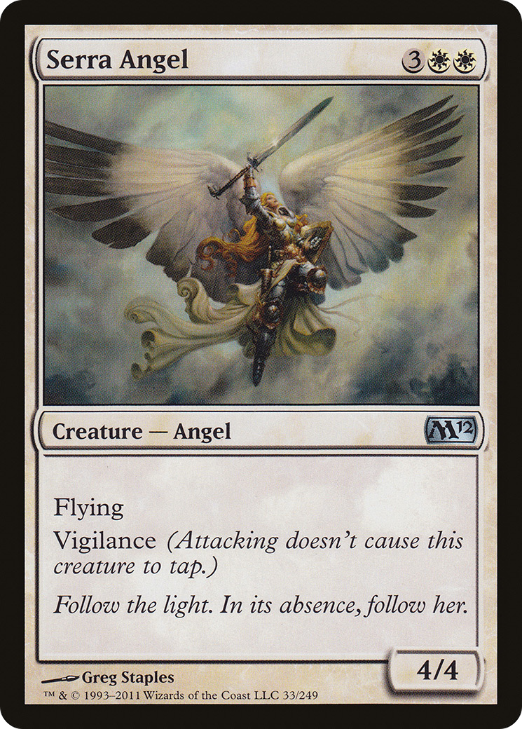 Image of Serra Angel (M12-033) - Magic 2012 Foil