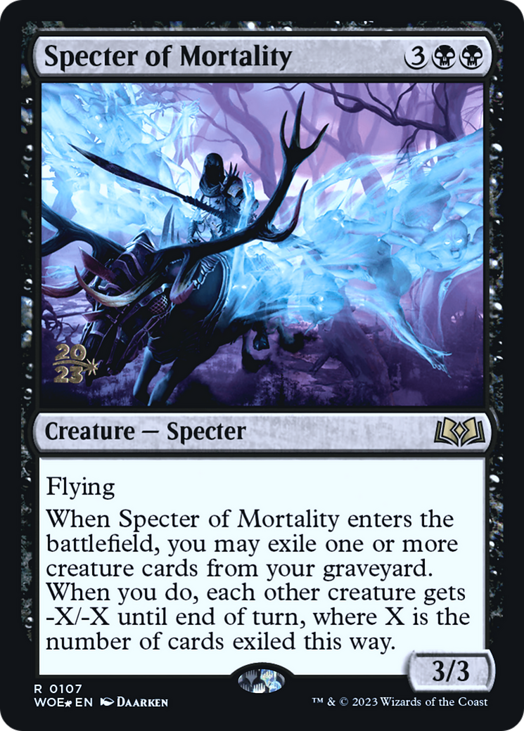 Image of Specter of Mortality (PRE-107) - Wilds of Eldraine Promos Foil