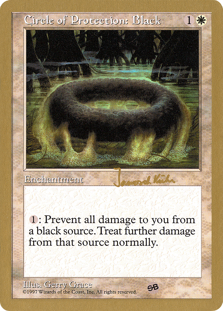 Image of Circle of Protection: Black - 1997 Janosch Kuhn (5ED) (SB) (WCD-) - World Championship Decks 1997