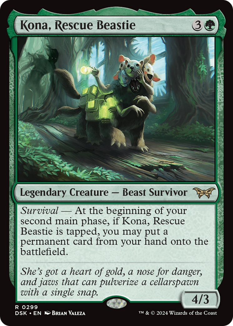 Image of Kona, Rescue Beastie (0299) (DSK-299) - Duskmourn: House of Horror