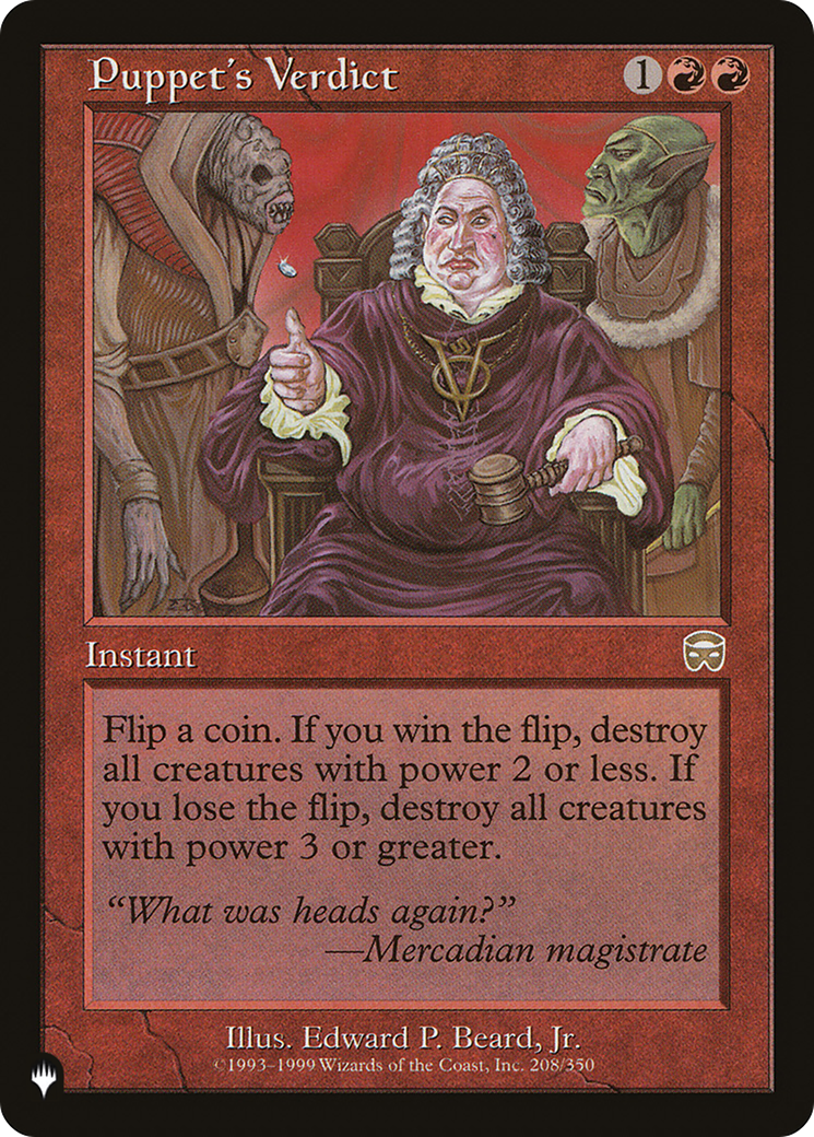 Image of Puppet's Verdict (LIST-208/350) - The List