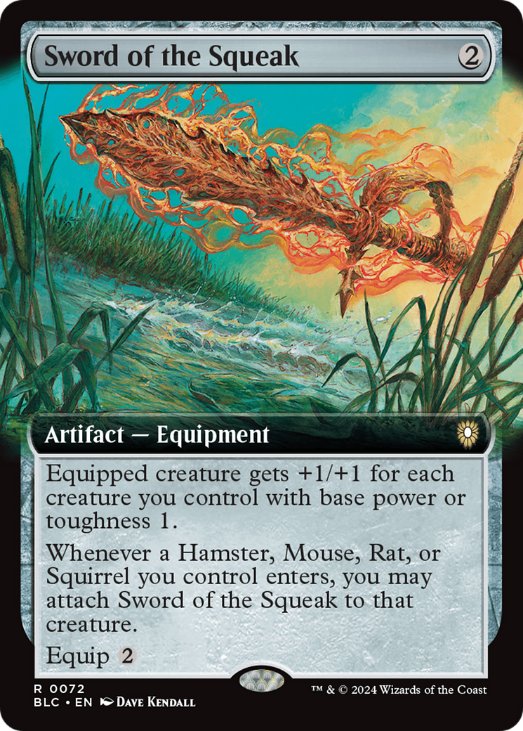 Image of Sword of the Squeak (Extended Art) (BLC-072) - Bloomburrow Commander: (Extended Art)