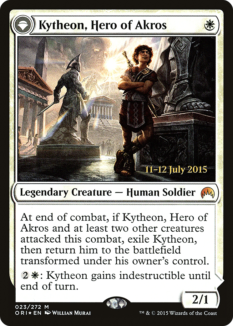 Image of Kytheon, Hero of Akros (PRE-023) - Magic Origins Promos: (originpwdfc) Foil