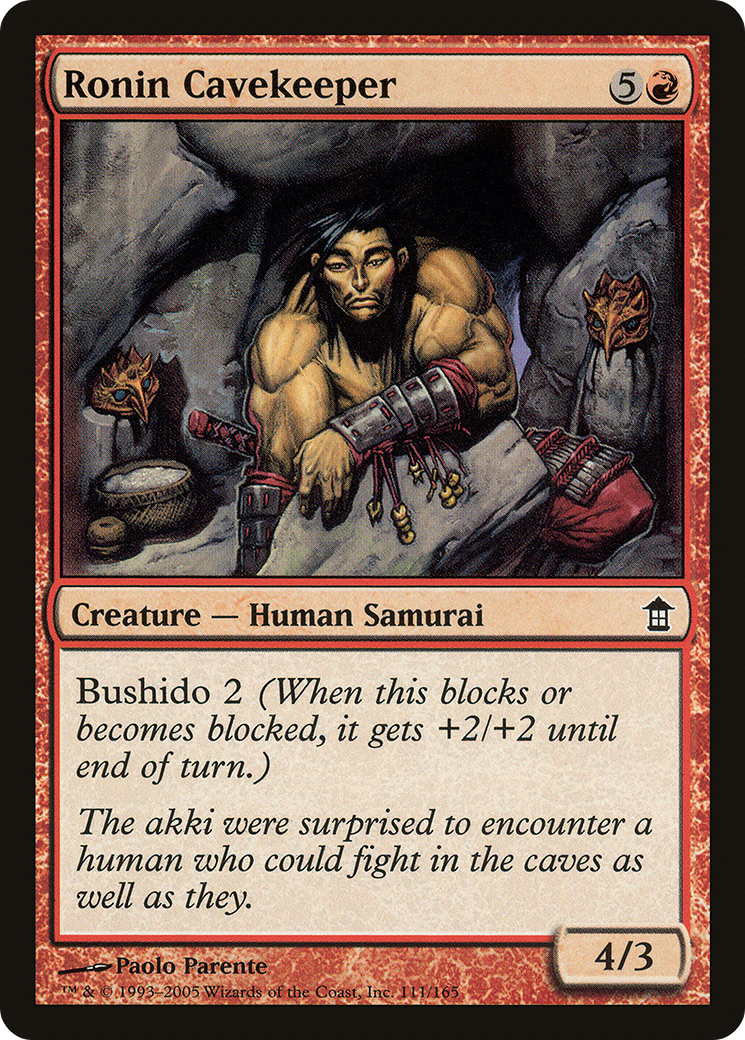 Image of Ronin Cavekeeper (SOK-111) - Saviors of Kamigawa