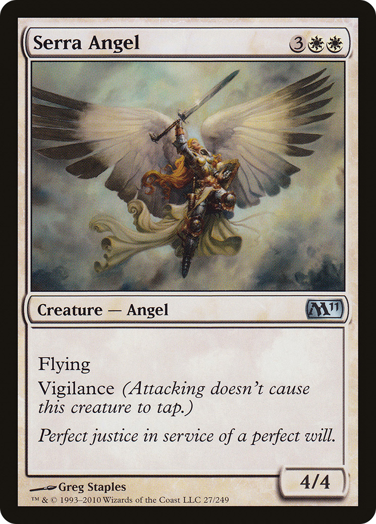 Image of Serra Angel (M11-027) - Magic 2011 Foil