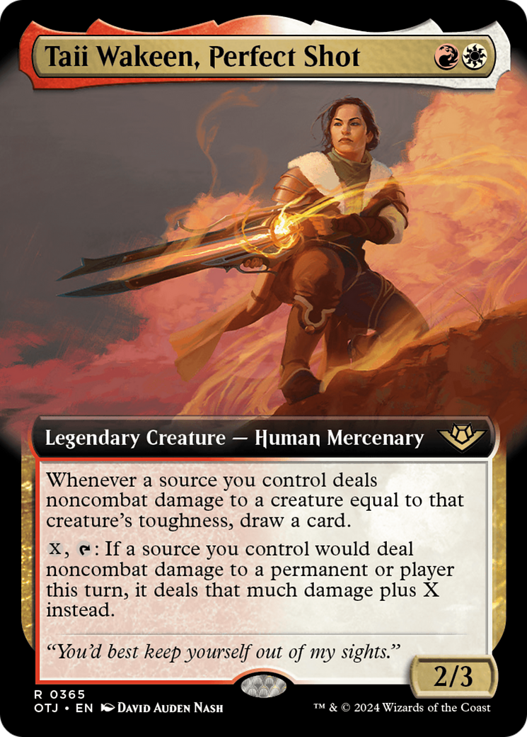 Image of Taii Wakeen, Perfect Shot (Extended Art) (OTJ-365) - Outlaws of Thunder Junction: (Extended Art) Foil