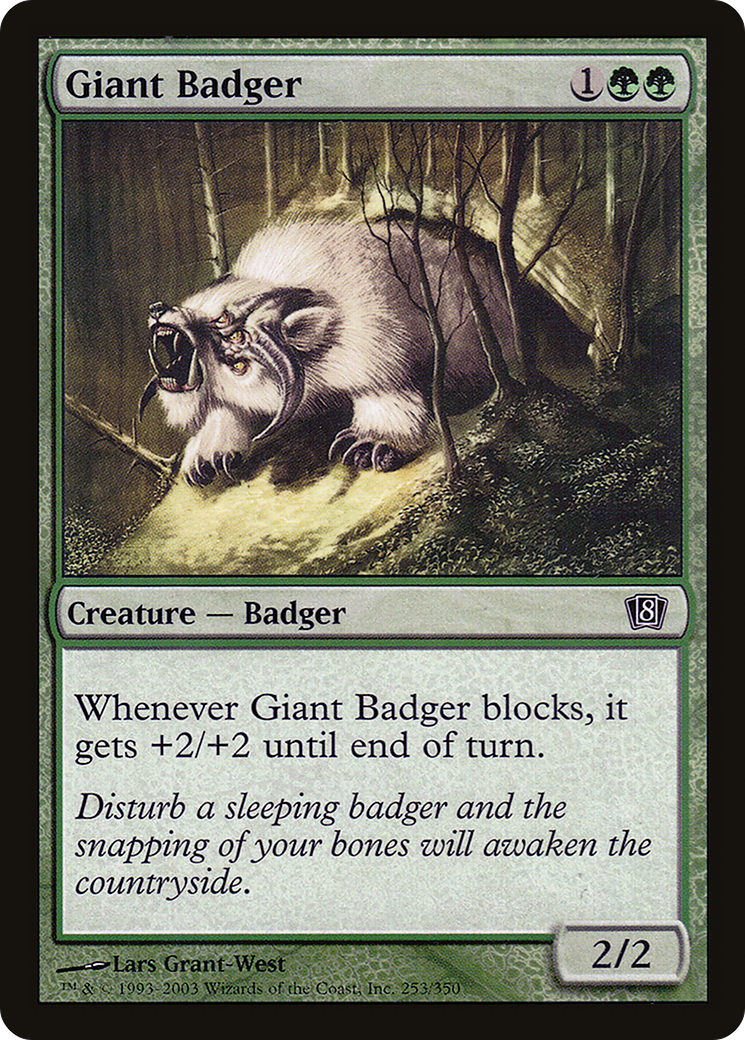 Image of Giant Badger (8ED-253) - 8th Edition Foil