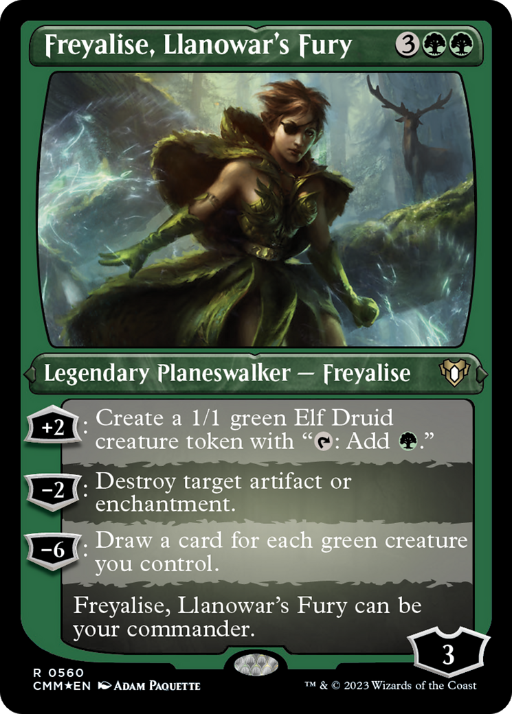 Image of Freyalise, Llanowar's Fury (CMM-560) - Commander Masters Etched Foil
