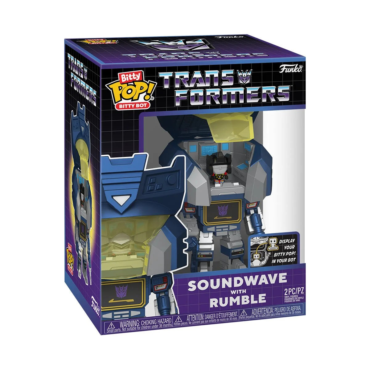 Image of Transformers Soundwave with Rumble Funko Bitty Pop! Bitty Bot Vinyl Figure